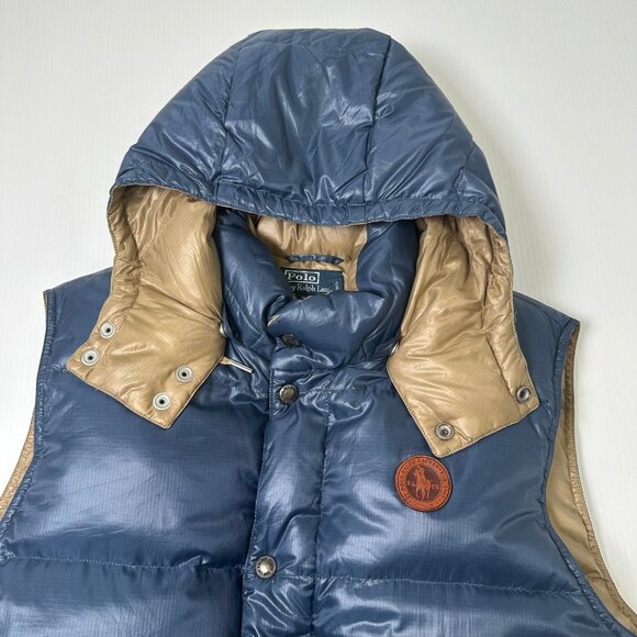 Vintage Polo Ralph Lauren Hooded Puffer Vest L - Picture 3 of 6
